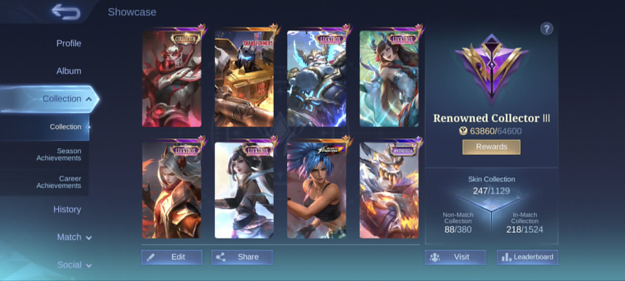 Mobile Legends profile — Agust D
